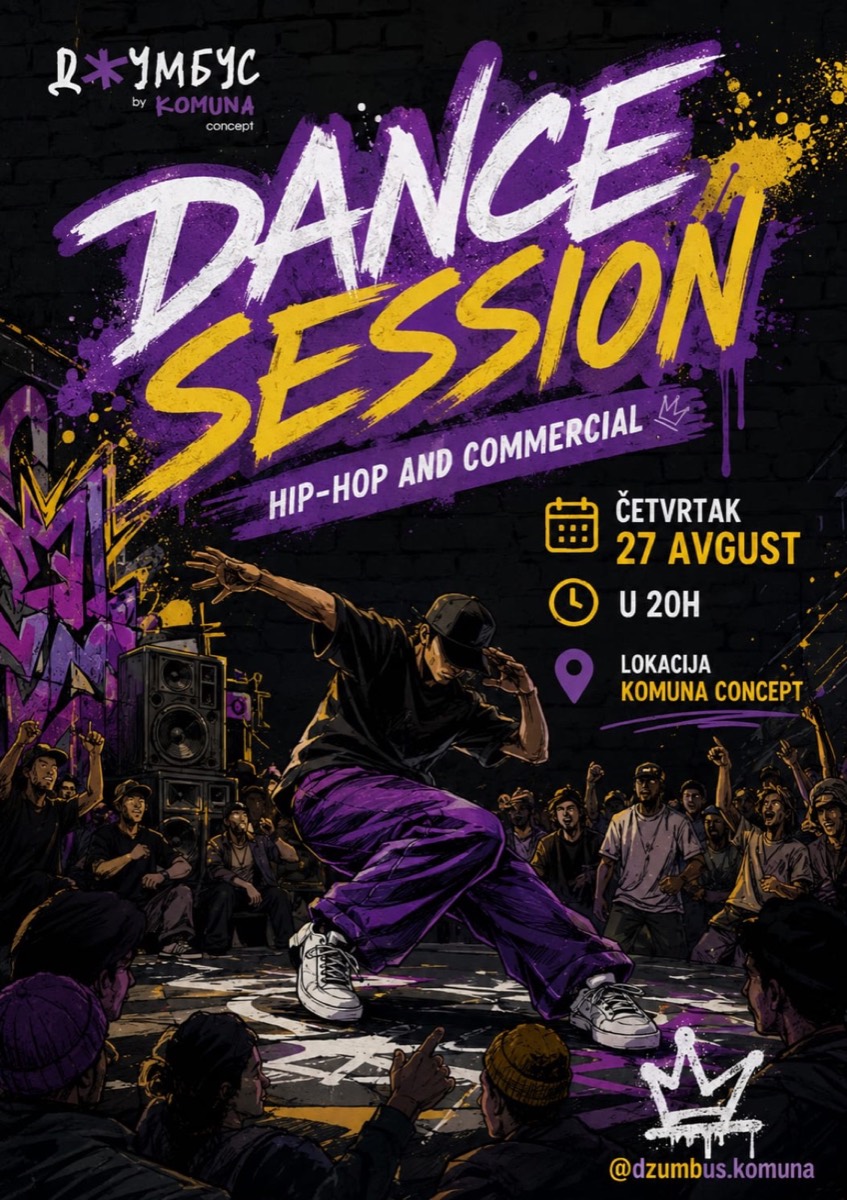 Hip-hop & Commercial plesna radionica u Komuni