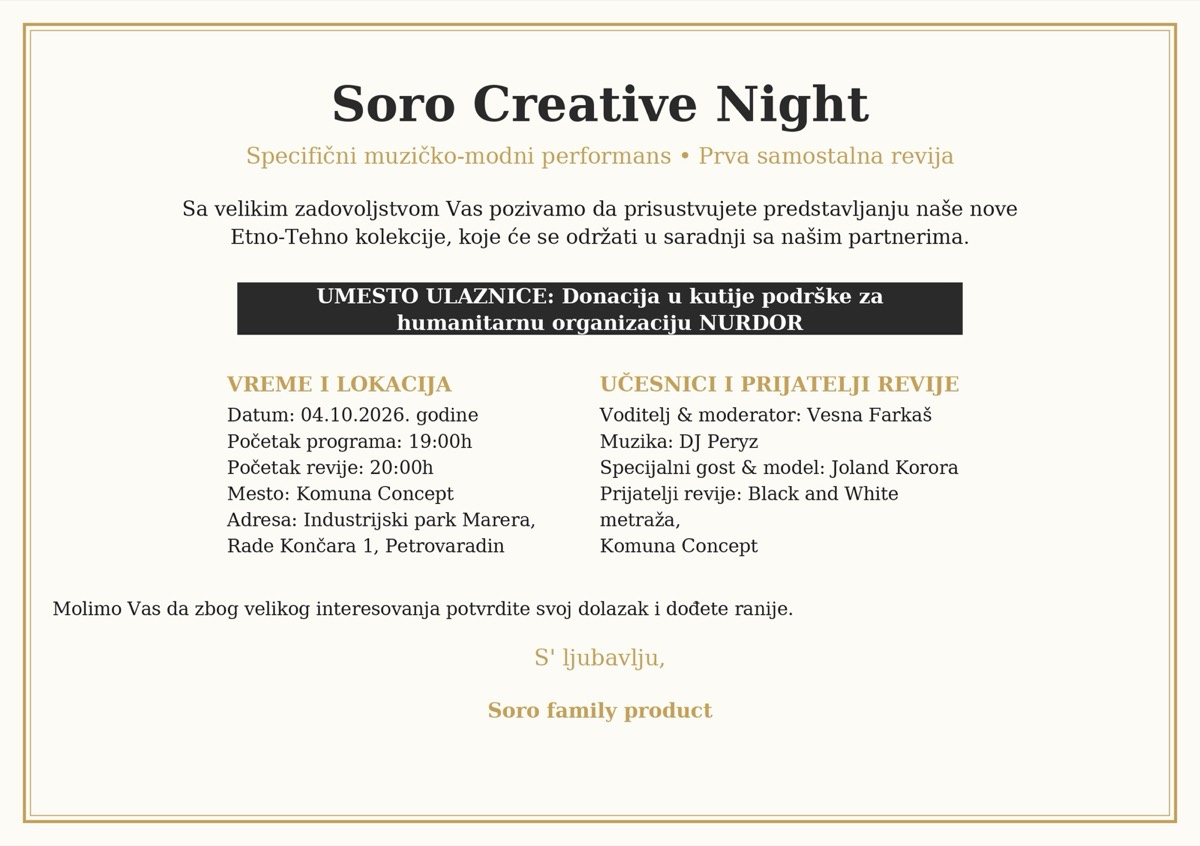 SORO CREATIVE NIGHT